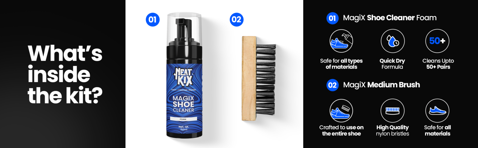 Neatkix shoe and sneaker cleaner